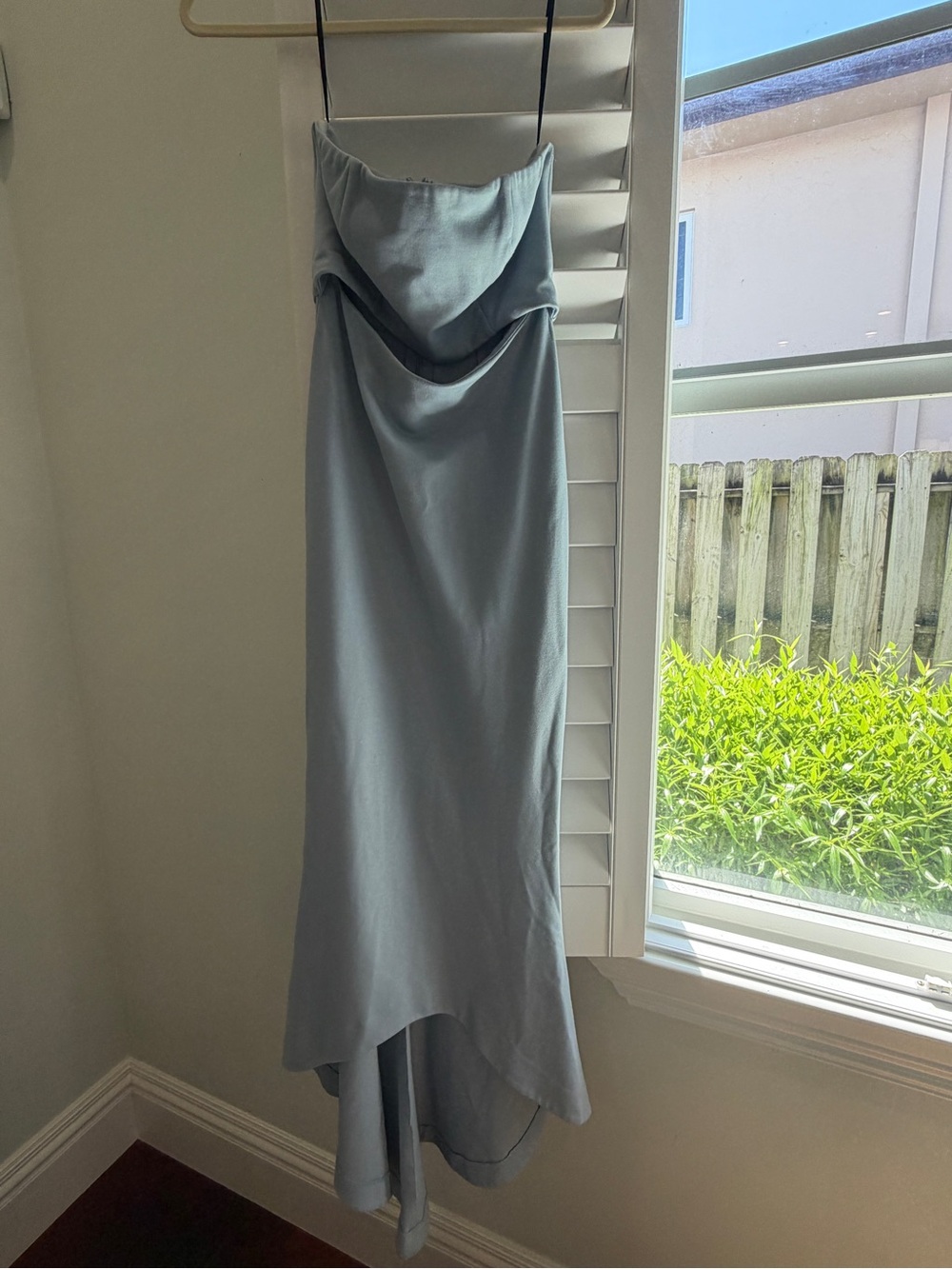 NBD Strapless Cutout High-Low Gown in Baby Blue - Picture 2 of 3
